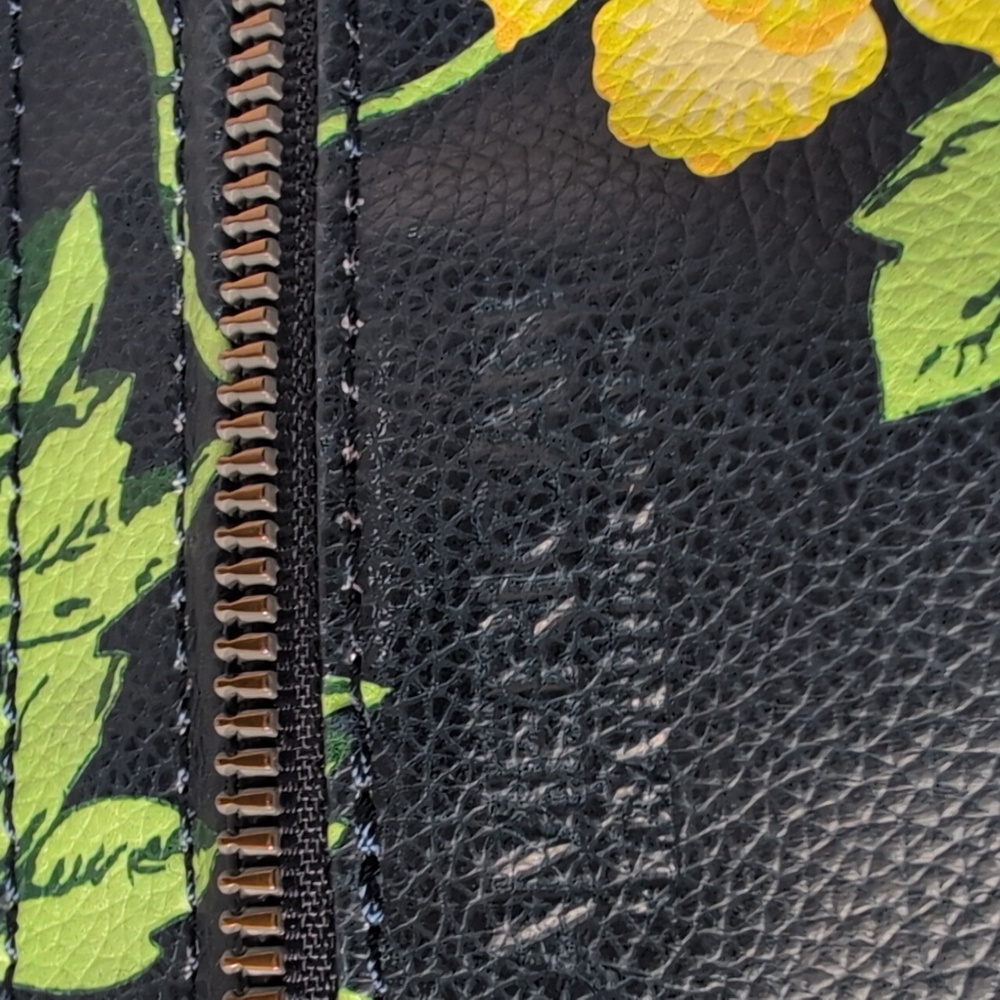 American Leather Co Green & Yellow Floral Thin Crossbody Bag - Picture 11 of 13